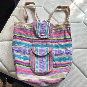 Colorful Striped Women's Bag